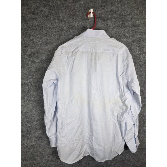 VINTAGE US Air Force Shirt Mens 16.5 Blue 1550 Long Sleeve Uniform Epaulets 90s - Picture 10 of 11